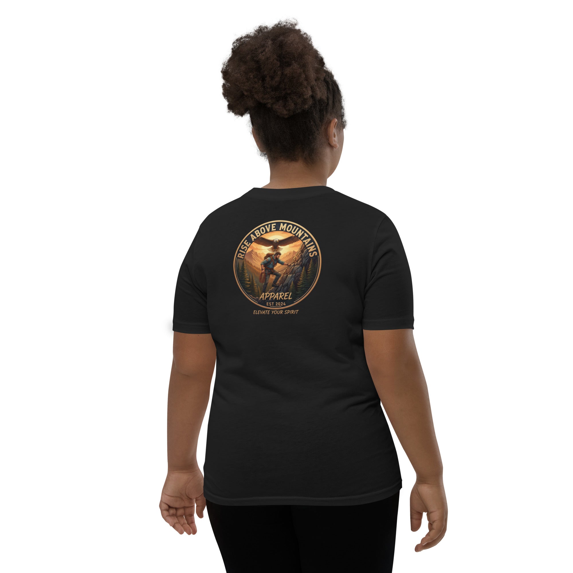 Youth "Elevate your spirit" T-Shirt - Rise Above Mountains LLC