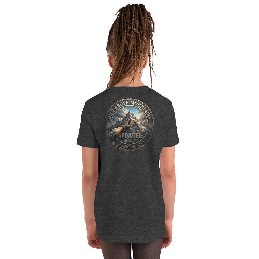 Youth "Rise above adversity" T-Shirt - Rise Above Mountains LLC