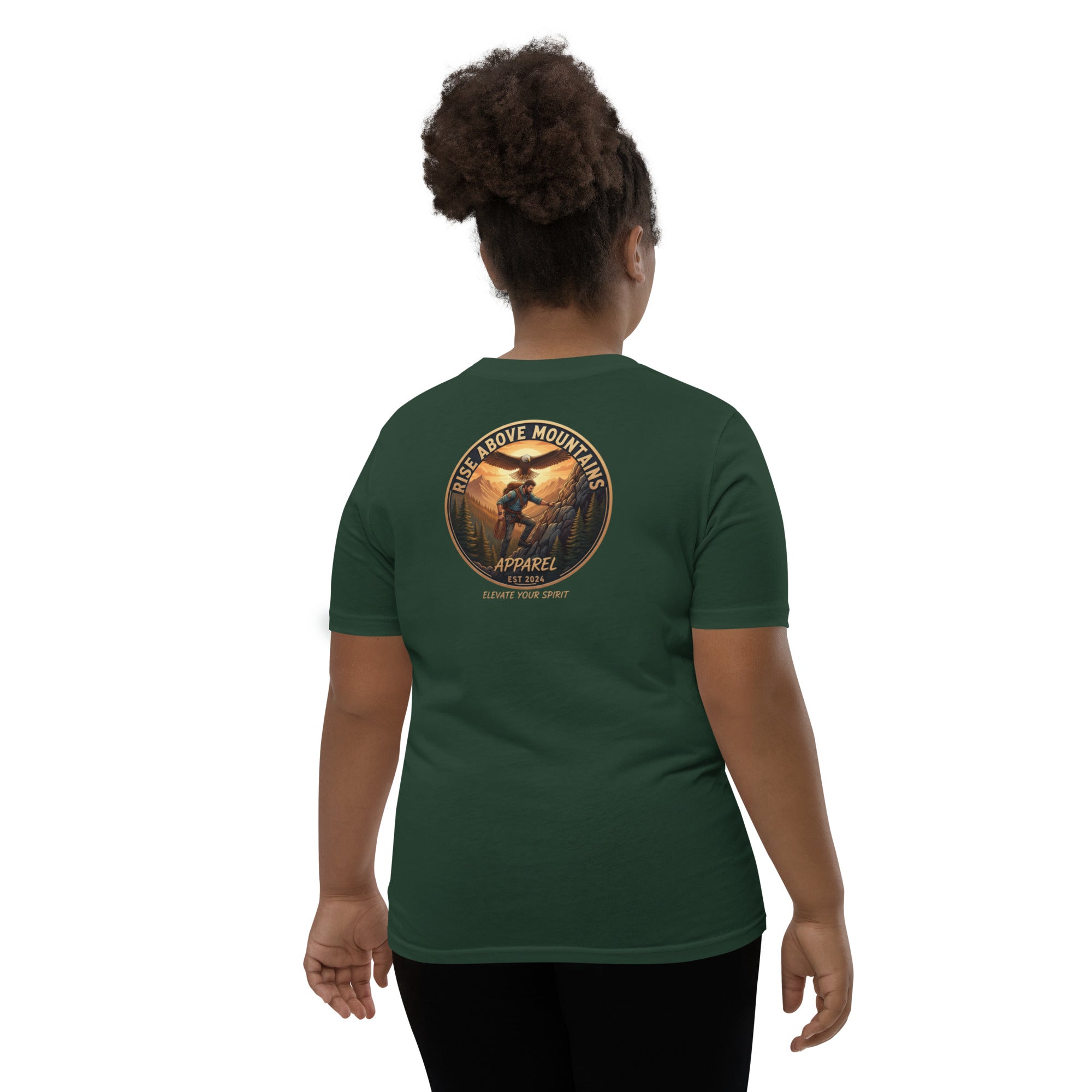 Youth "Elevate your spirit" T-Shirt - Rise Above Mountains LLC