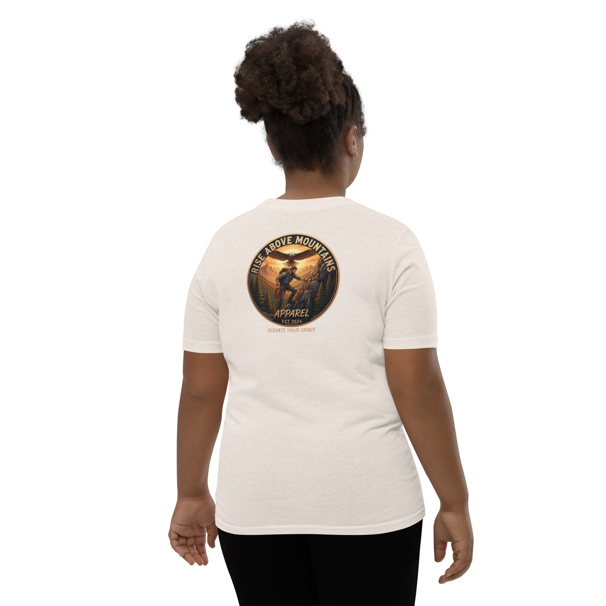 Youth "Elevate your spirit" T-Shirt - Rise Above Mountains LLC