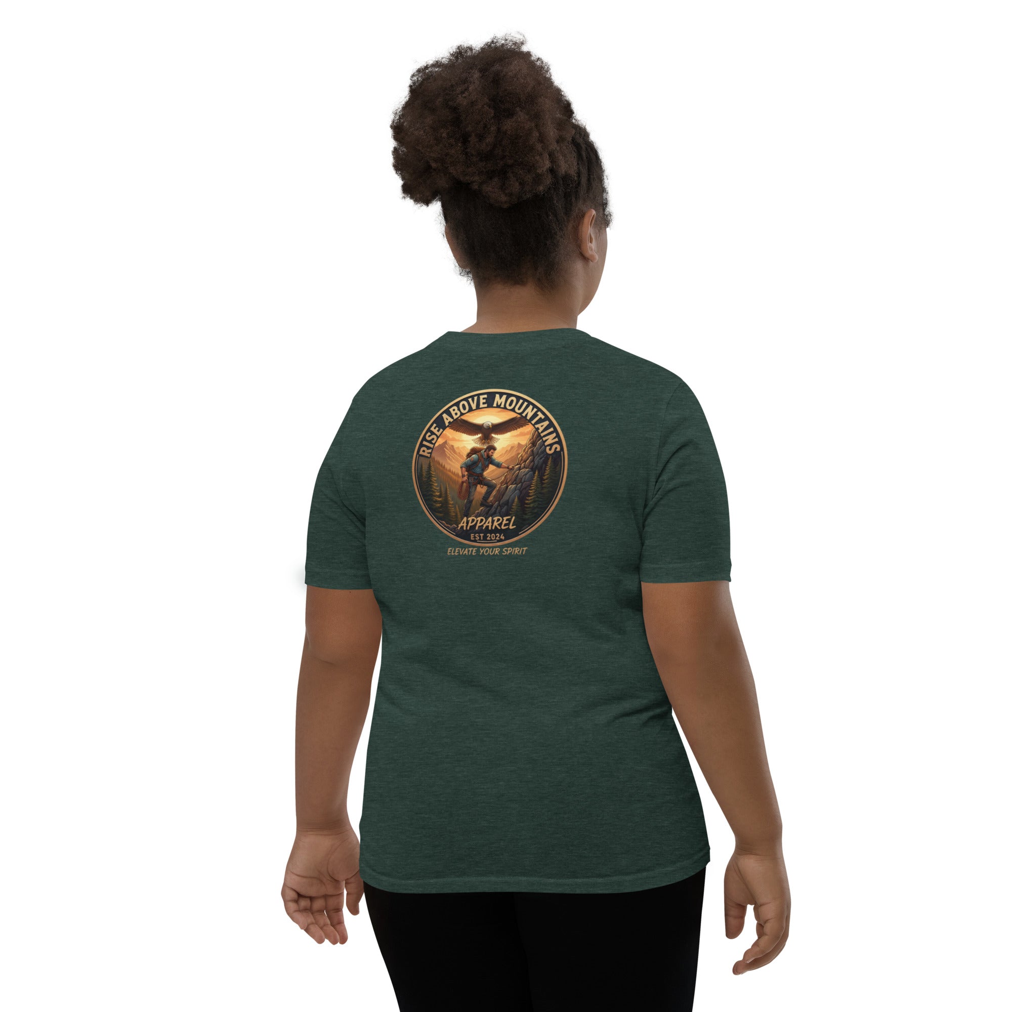 Youth "Elevate your spirit" T-Shirt - Rise Above Mountains LLC