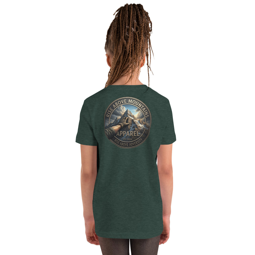Youth "Rise above adversity" T-Shirt - Rise Above Mountains LLC