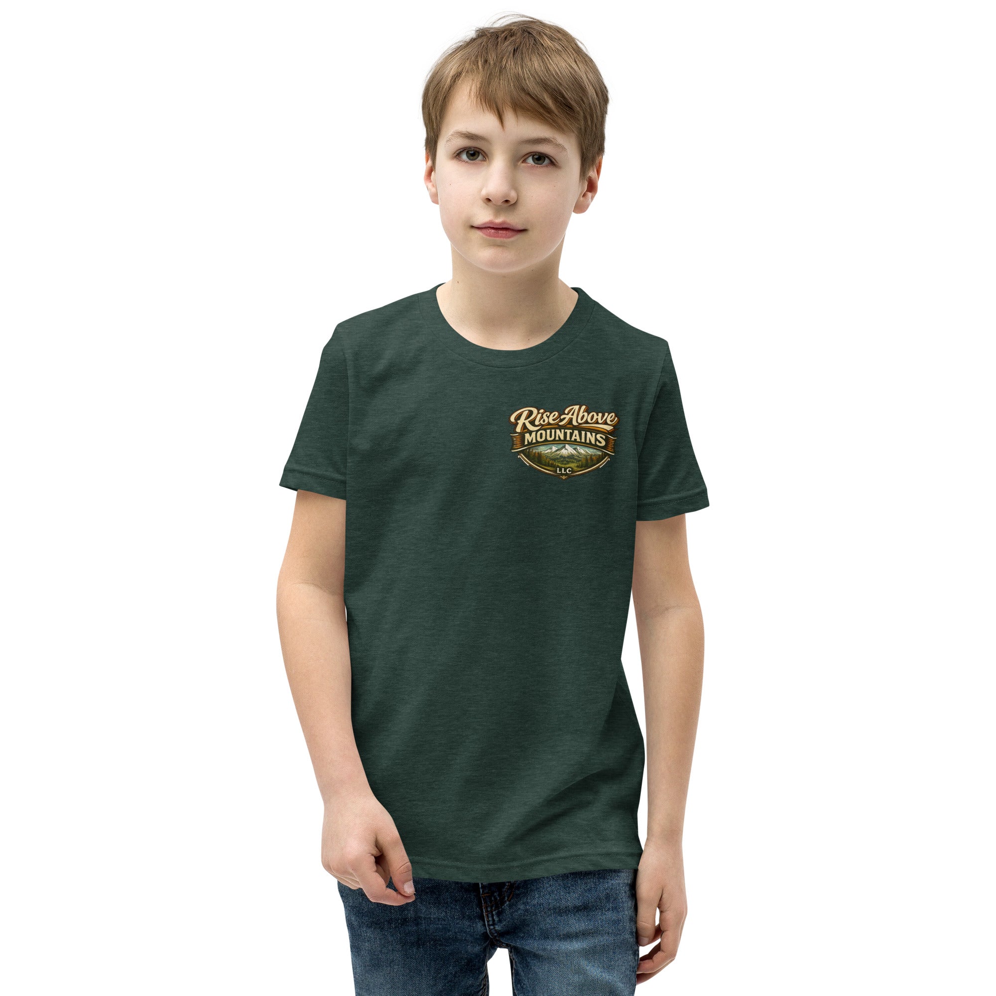Youth "Courage over comfort" T-Shirt - Rise Above Mountains LLC