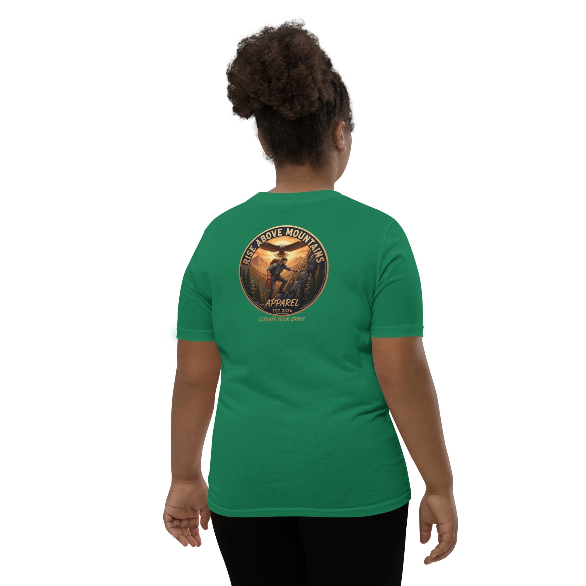 Youth "Elevate your spirit" T-Shirt - Rise Above Mountains LLC