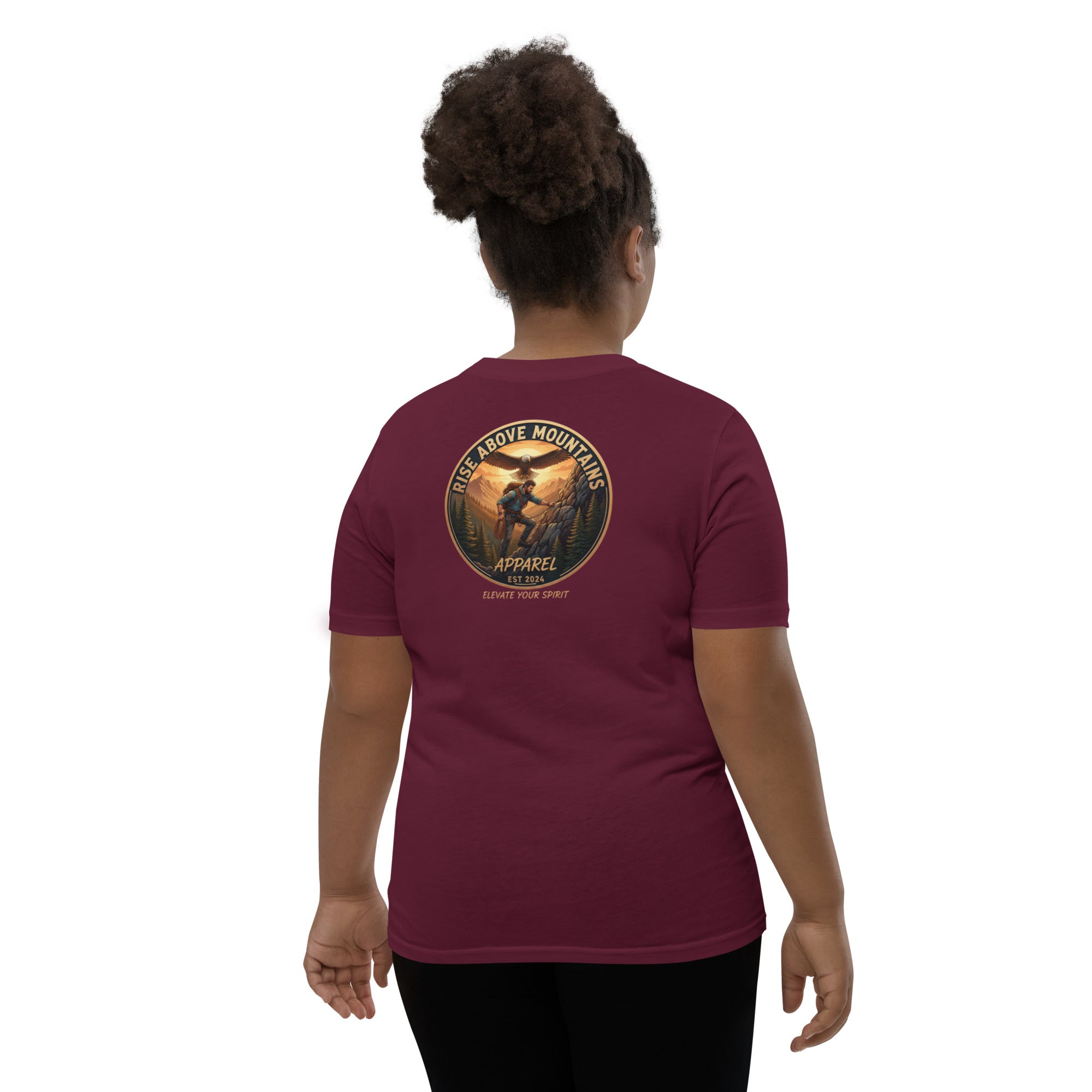 Youth "Elevate your spirit" T-Shirt - Rise Above Mountains LLC