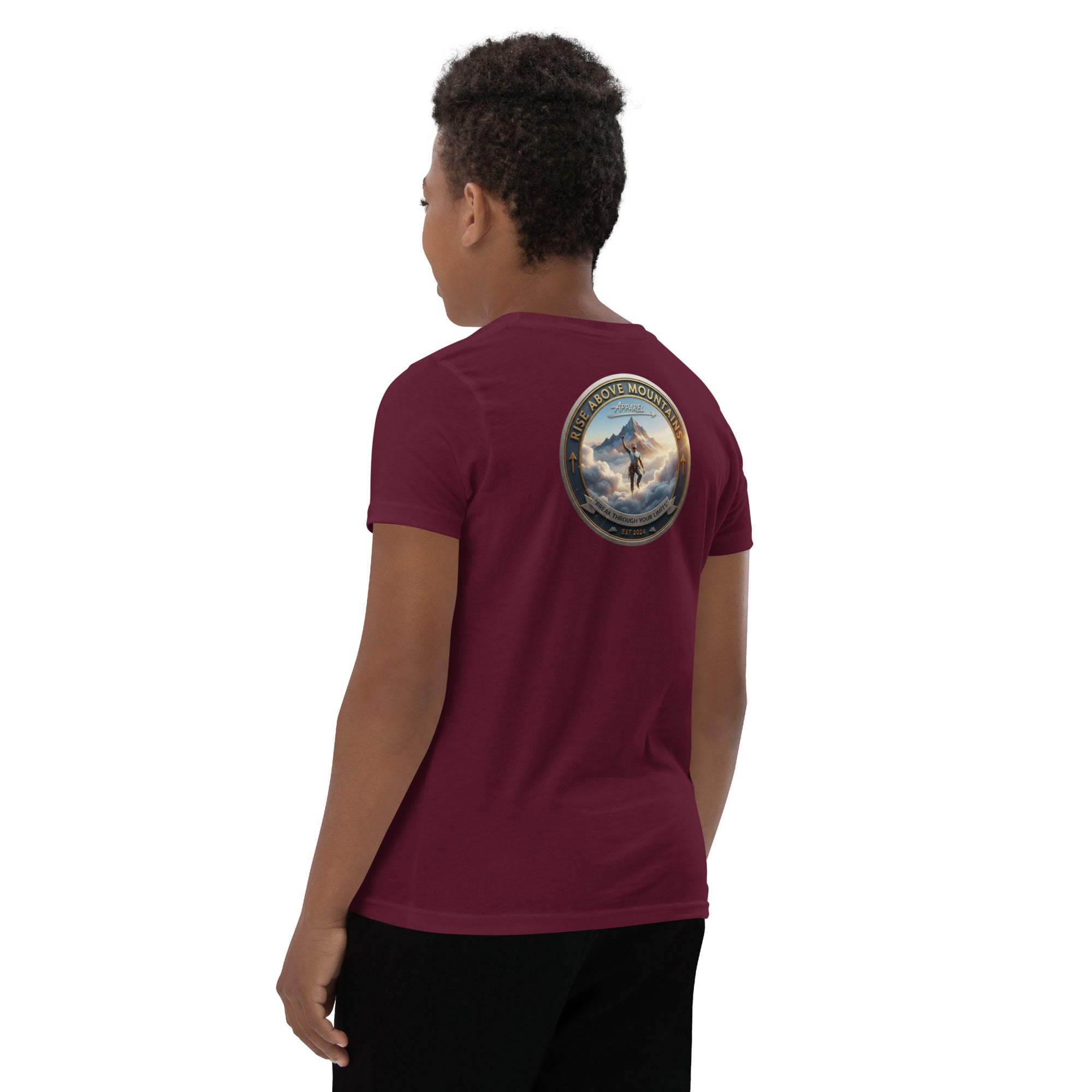 Youth "Break through your limits" T-Shirt - Rise Above Mountains LLC