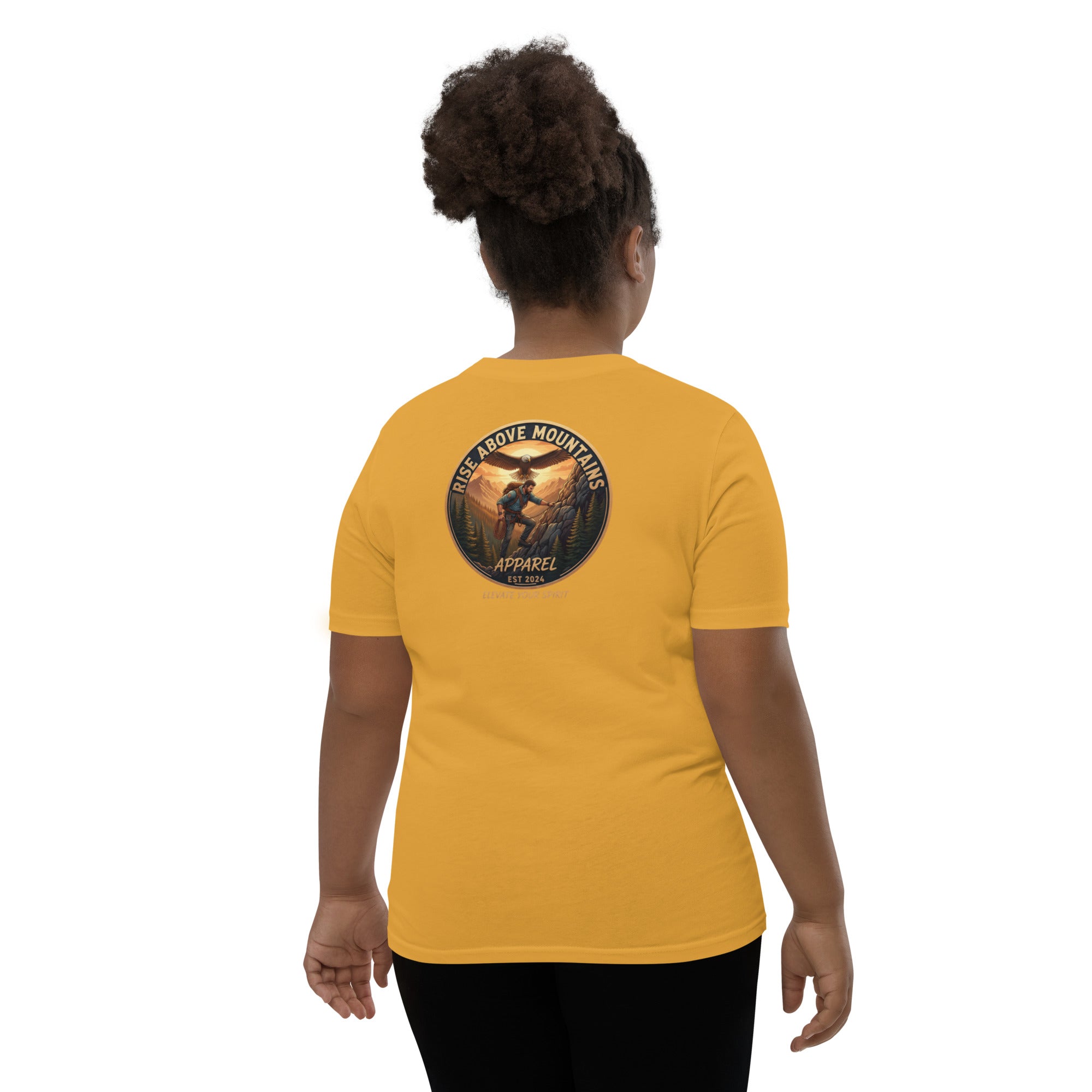 Youth "Elevate your spirit" T-Shirt - Rise Above Mountains LLC