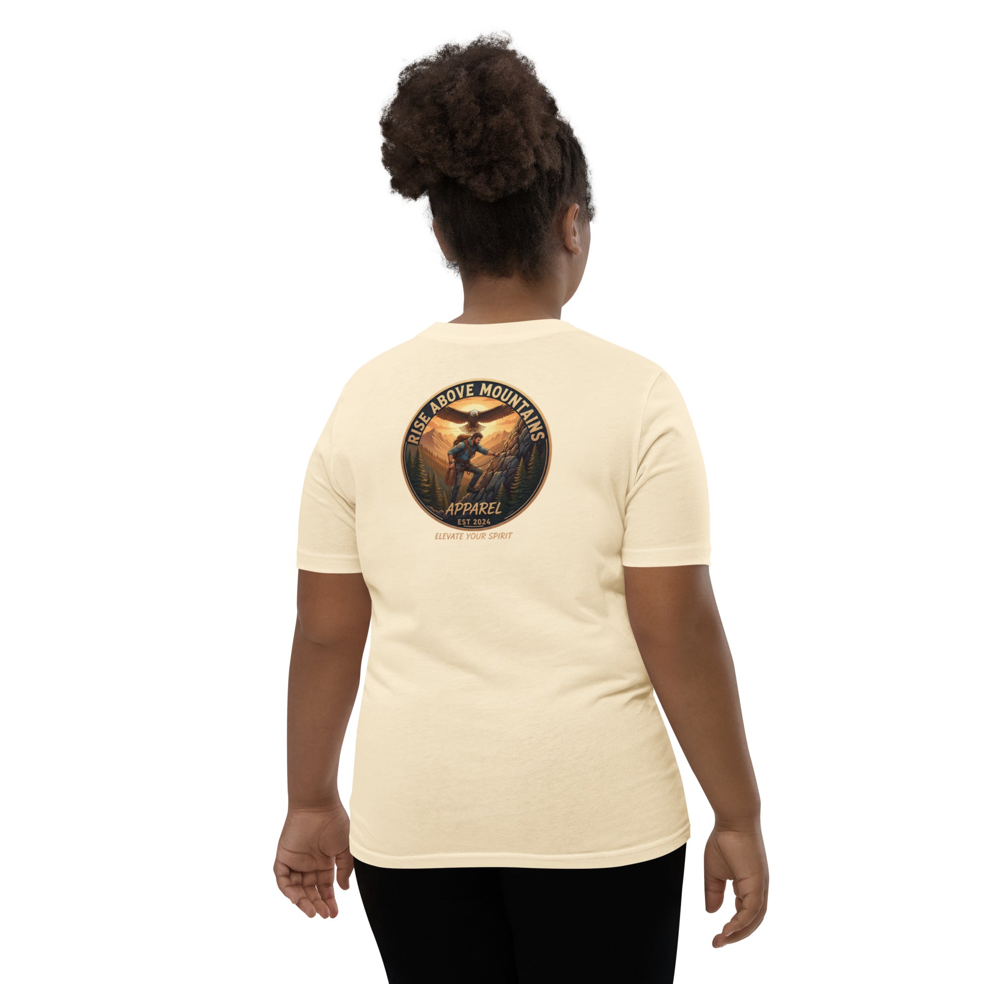 Youth "Elevate your spirit" T-Shirt - Rise Above Mountains LLC