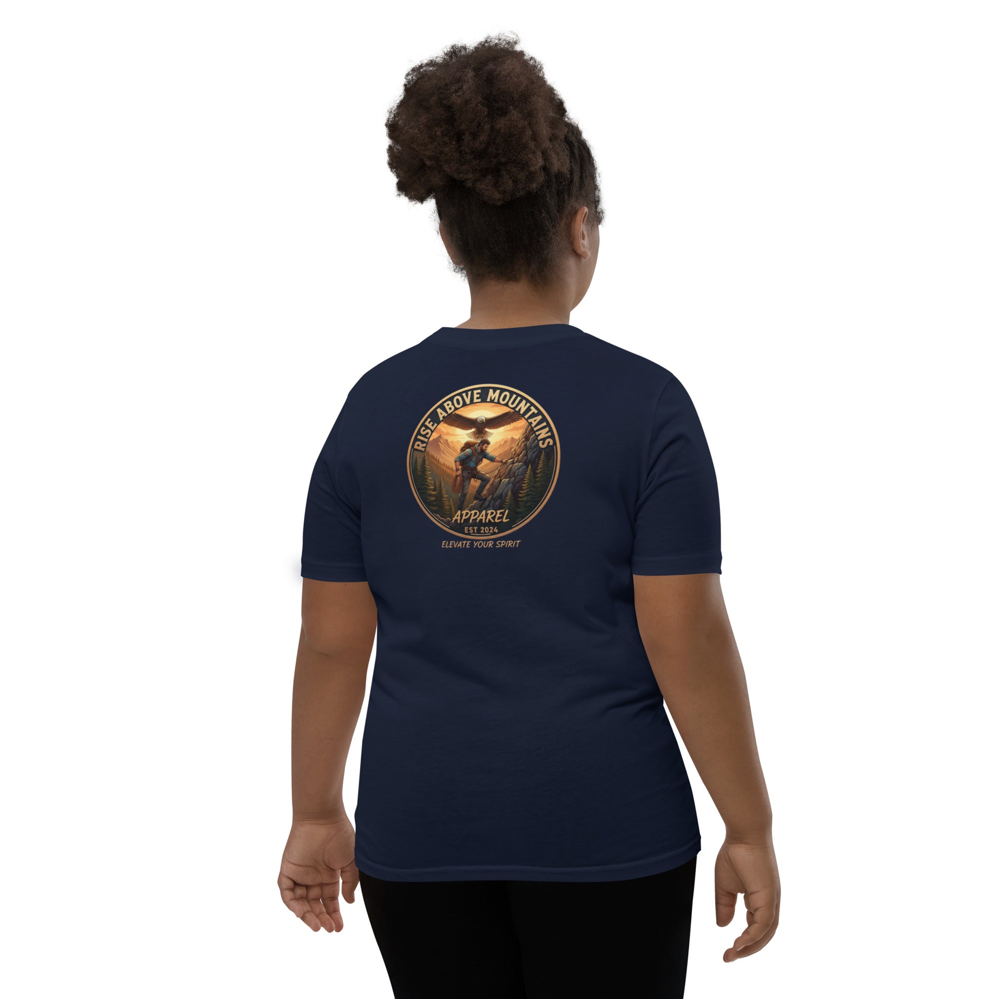 Youth "Elevate your spirit" T-Shirt - Rise Above Mountains LLC