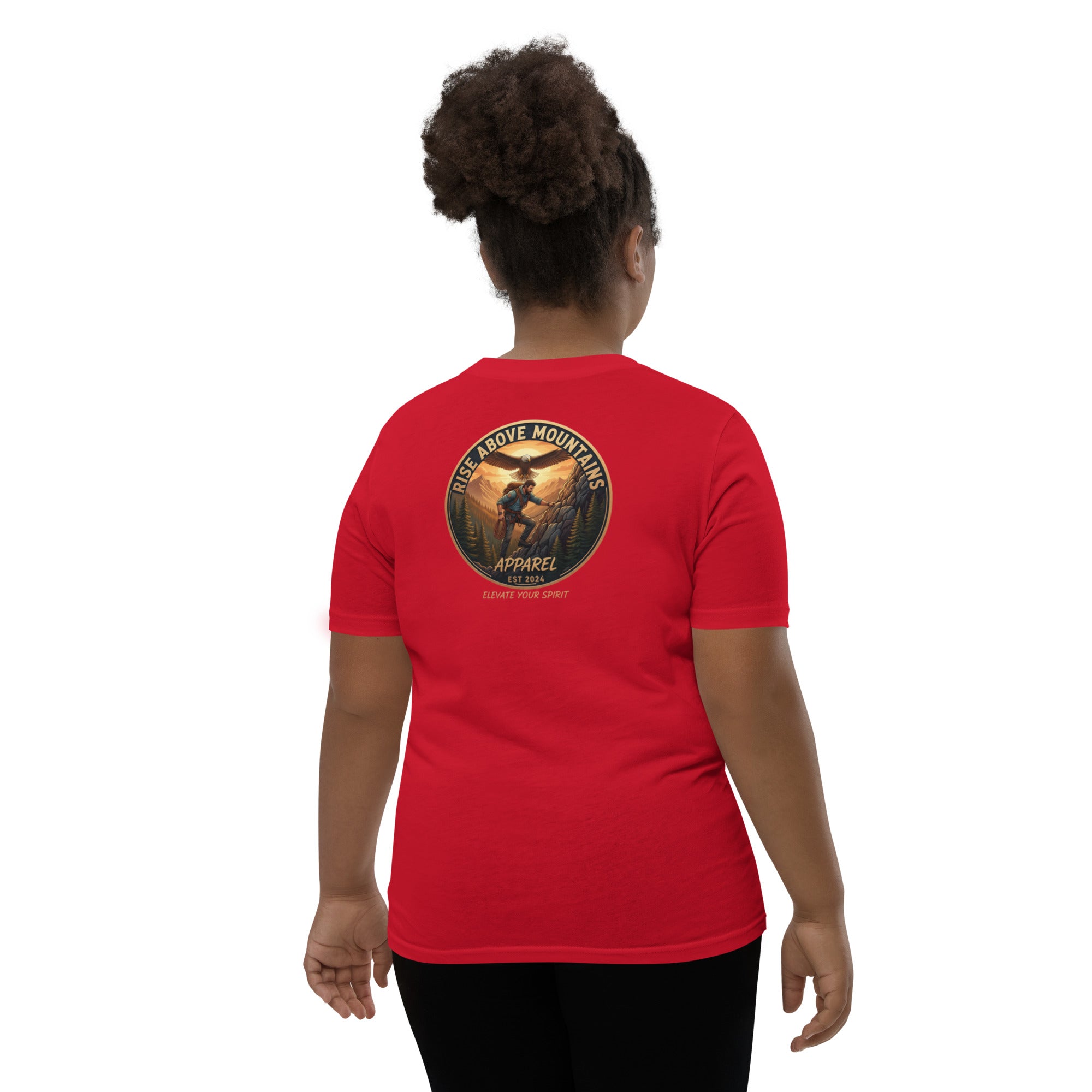 Youth "Elevate your spirit" T-Shirt - Rise Above Mountains LLC
