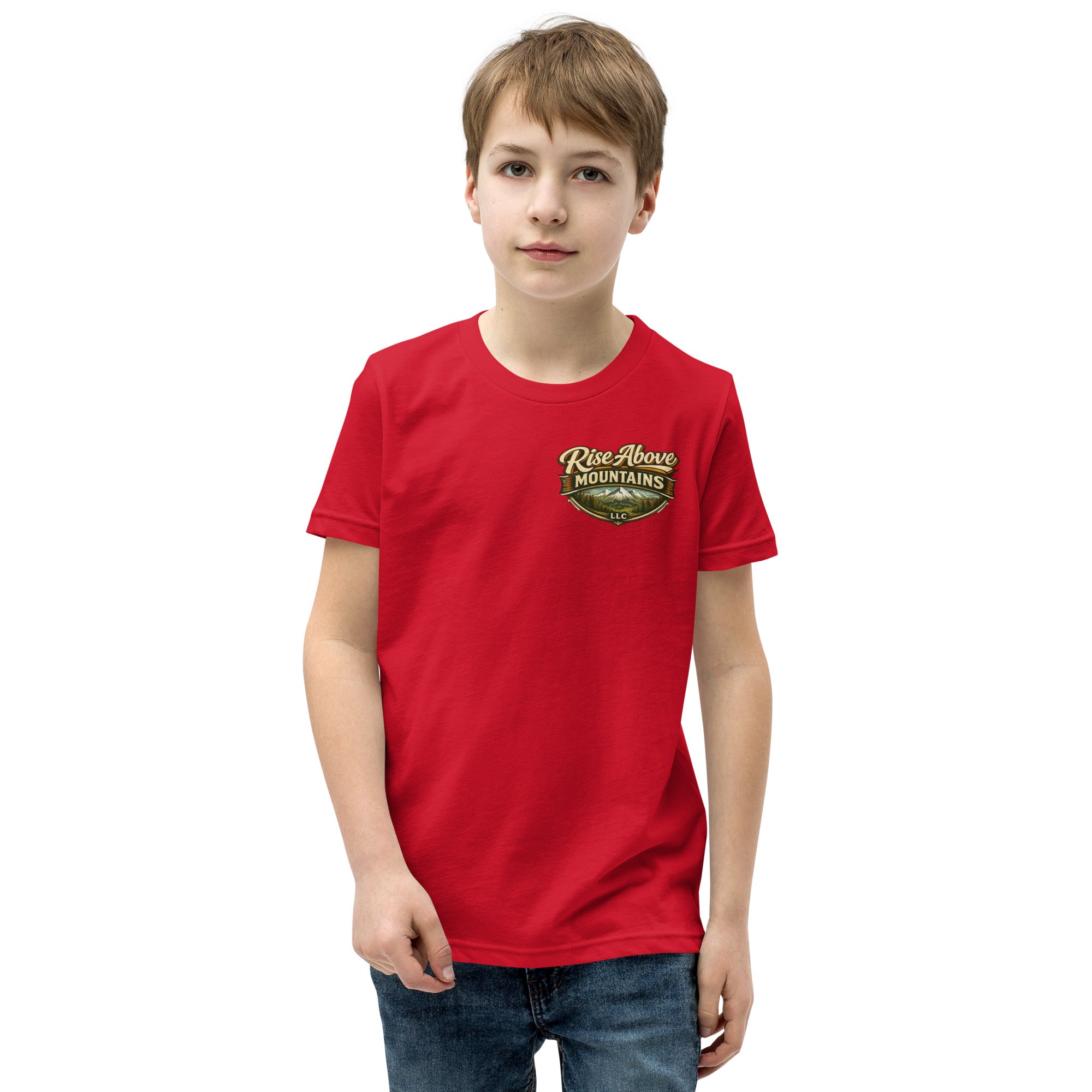 Youth "Courage over comfort" T-Shirt - Rise Above Mountains LLC