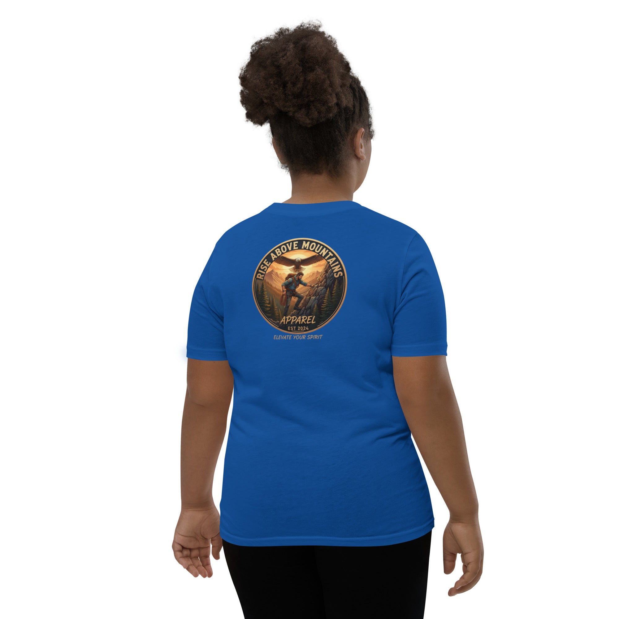 Youth "Elevate your spirit" T-Shirt - Rise Above Mountains LLC