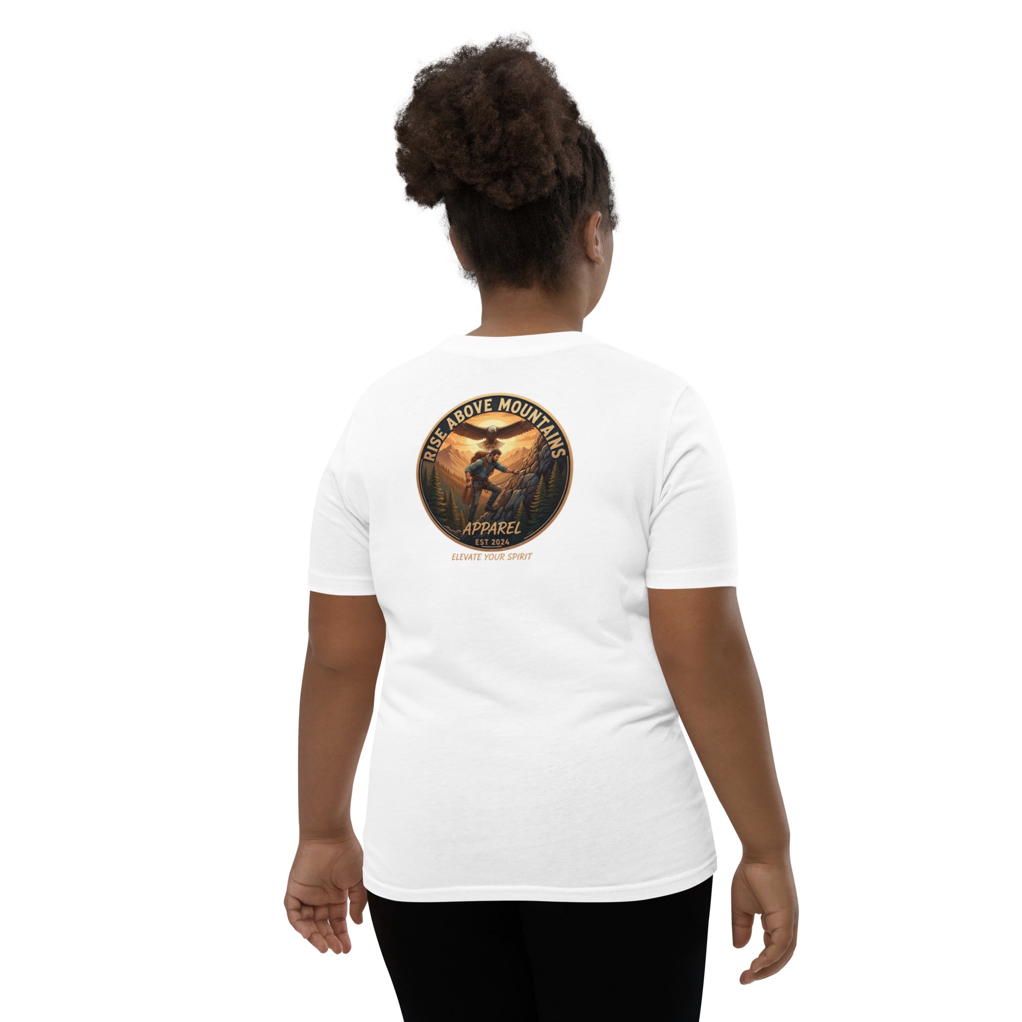 Youth "Elevate your spirit" T-Shirt - Rise Above Mountains LLC